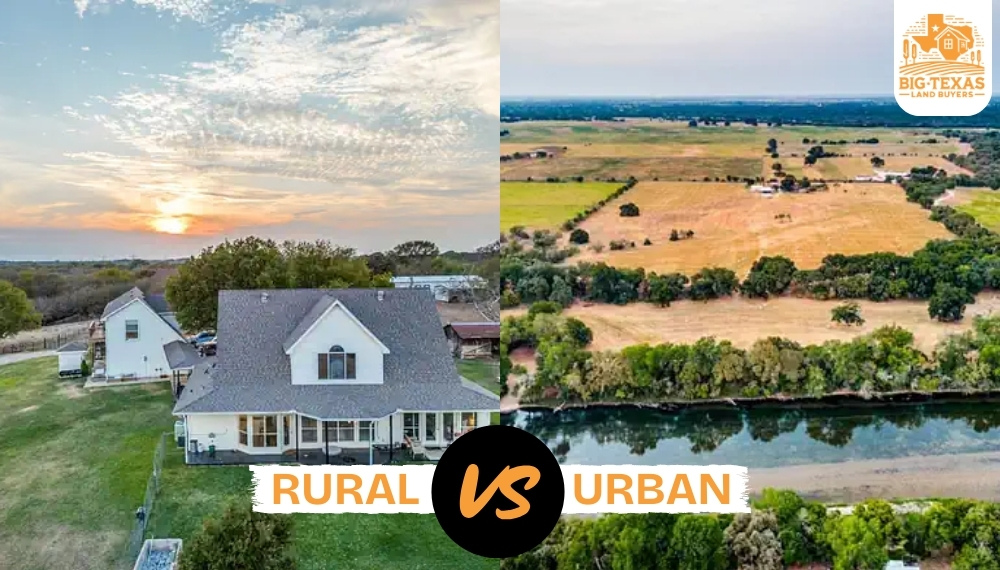 Rural vs Urban Farm Land for Sale in Texas